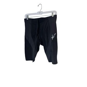 CW-X Pro Compression Shorts Mens Large Black Running Support Web Coolmax Lycra